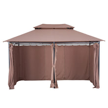 Load image into Gallery viewer, 10'x13' Outdoor 2-Tier Vented Canopy Steel Gazebo