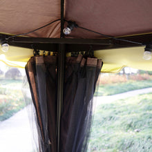 Load image into Gallery viewer, Patio Gazebo 10' x 13', Aluminum, Mesh Netting, 2 Tier Polyester Roof, Coffee