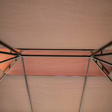Load image into Gallery viewer, Patio Gazebo 10' x 13', Aluminum, Mesh Netting, 2 Tier Polyester Roof, Coffee