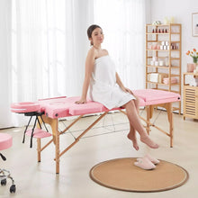 Load image into Gallery viewer, Portable Massage Table, 3 Fold 84" L, Adjustable Facial Spa Salon Bed Tattoo Table