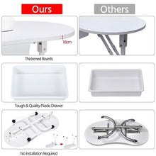 Load image into Gallery viewer, White Portable Manicure Table Folding Nail Desk Beauty Salon Spa w/Wheels & Bag