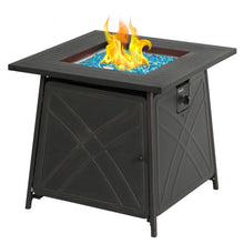 Load image into Gallery viewer, 28" Square Outdoor Patio Propane Gas Fire Pit Table 50,000BTU