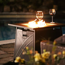 Load image into Gallery viewer, 28" Square Outdoor Patio Propane Gas Fire Pit Table 50,000BTU