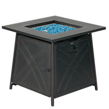 Load image into Gallery viewer, 28" Square Outdoor Patio Propane Gas Fire Pit Table 50,000BTU