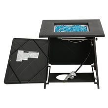 Load image into Gallery viewer, 28" Square Outdoor Patio Propane Gas Fire Pit Table 50,000BTU