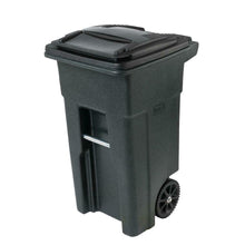 Load image into Gallery viewer, 32 Gal. Green Trash Sealed Stop Bar Journals Can with Wheels and Attached Lid