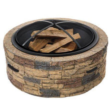 Load image into Gallery viewer, Cast Stone Wood Burning Fire Pit