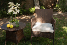 Load image into Gallery viewer, Gorgeous 3-PC Outdoor Wicker Chair Set Rattan Patio Furniture Seat Cushions with Table