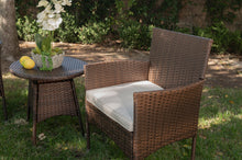 Load image into Gallery viewer, Gorgeous 3-PC Outdoor Wicker Chair Set Rattan Patio Furniture Seat Cushions with Table