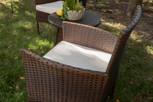 Load image into Gallery viewer, Gorgeous 3-PC Outdoor Wicker Chair Set Rattan Patio Furniture Seat Cushions with Table
