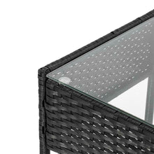 Load image into Gallery viewer, 4 PCS Outdoor Patio PE Rattan Wicker Table Set Sofa Furniture w/ Cushion Black
