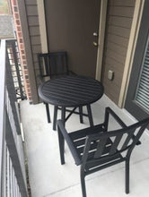 Load image into Gallery viewer, NEW! 3pc Outdoor Bistro Set, All Weather Metal Frame Table and Chairs, Patio Furniture Dining Set