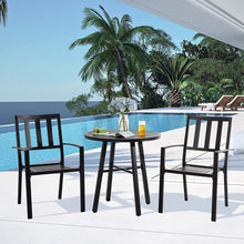 Load image into Gallery viewer, NEW! 3pc Outdoor Bistro Set, All Weather Metal Frame Table and Chairs, Patio Furniture Dining Set