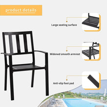 Load image into Gallery viewer, NEW! 3pc Outdoor Bistro Set, All Weather Metal Frame Table and Chairs, Patio Furniture Dining Set