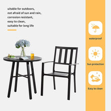 Load image into Gallery viewer, NEW! 3pc Outdoor Bistro Set, All Weather Metal Frame Table and Chairs, Patio Furniture Dining Set