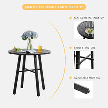 Load image into Gallery viewer, NEW! 3pc Outdoor Bistro Set, All Weather Metal Frame Table and Chairs, Patio Furniture Dining Set