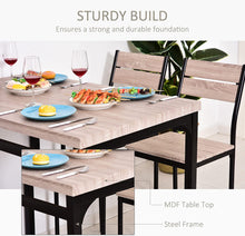 Load image into Gallery viewer, Modern Industrial 5-Piece Dining Table with 4 Chairs for Dining Room Kitchen