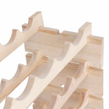 Load image into Gallery viewer, 96 Bottles Holder Wine Rack Stackable Storage 8 Tier Solid Wood Display Shelves