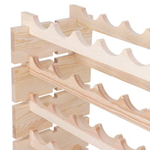 Load image into Gallery viewer, 96 Bottles Holder Wine Rack Stackable Storage 8 Tier Solid Wood Display Shelves