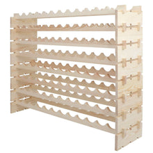 Load image into Gallery viewer, 96 Bottles Holder Wine Rack Stackable Storage 8 Tier Solid Wood Display Shelves