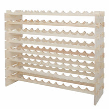 Load image into Gallery viewer, 96 Bottles Holder Wine Rack Stackable Storage 8 Tier Solid Wood Display Shelves