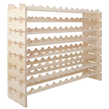 Load image into Gallery viewer, 96 Bottles Holder Wine Rack Stackable Storage 8 Tier Solid Wood Display Shelves