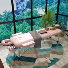 Load image into Gallery viewer, Lightweight 3-Fold Portable Aluminum Massage Bed Spa Facial Salon Bed Massage Table Pink