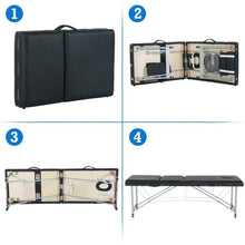 Load image into Gallery viewer, Mobile 84"L Aluminum Massage Table Bed, Carry Case, 3 Fold, Health Beauty SPA