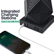 Load image into Gallery viewer, Set of 2 Bedside Lamps w/ USB Charging Ports, Table Lamp Set, Bedroom Reading Desk Black