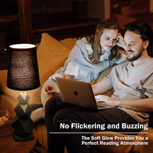 Load image into Gallery viewer, Set of 2 Bedside Lamps w/ USB Charging Ports, Table Lamp Set, Bedroom Reading Desk Black