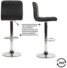 Load image into Gallery viewer, Elegant Counter Height Bar Stools Set, Leather, Swivel Bar Stools for Kitchen Chair