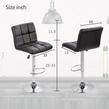 Load image into Gallery viewer, Elegant Counter Height Bar Stools Set, Leather, Swivel Bar Stools for Kitchen Chair
