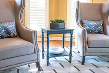 Load image into Gallery viewer, Set of 2, End Side Table, Antique Iced Blue, 24 x 19.5 x 15.75