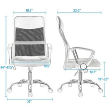 Load image into Gallery viewer, Ergonomic High Back Mesh Chair, Home Office Swivel Task Chair, Black