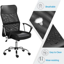 Load image into Gallery viewer, Ergonomic High Back Mesh Chair, Home Office Swivel Task Chair, Black