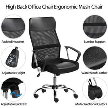 Load image into Gallery viewer, Ergonomic High Back Mesh Chair, Home Office Swivel Task Chair, Black
