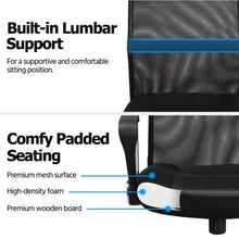 Load image into Gallery viewer, Ergonomic High Back Mesh Chair, Home Office Swivel Task Chair, Black