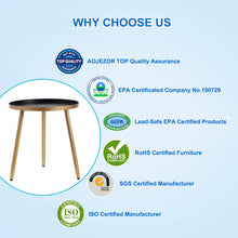 Load image into Gallery viewer, Cute Gold Coffee End Table and Black Tray with 3 Legged Gold Accent, Side Accent Table