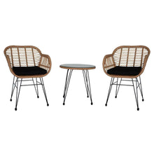 Load image into Gallery viewer, Gorgeous 3piece Wicker Rattan Patio Outdoor Furniture Conversation Bistro Set