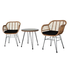 Load image into Gallery viewer, Gorgeous 3piece Wicker Rattan Patio Outdoor Furniture Conversation Bistro Set