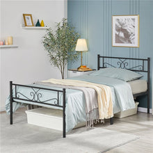 Load image into Gallery viewer, Graceful Scroll Iron Bed Metal-Framed Twin