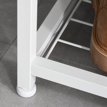 Load image into Gallery viewer, Sturdy Natural/White Hallway Tree Bench Organizer with 9 Coat Hooks Large Sitting Bench 3 Shelves