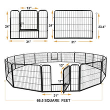 Load image into Gallery viewer, NEW! Heavy Duty 24-Inch 16 Panels Dog Cat Metal Kennel Playpen Exercise Fence Safe for Pets
