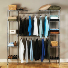 Load image into Gallery viewer, High Quality Custom Closet Organizer Expandable Storage Shelve System Kit Clothes Storage Metal Rack