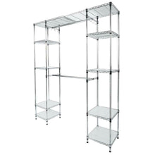 Load image into Gallery viewer, High Quality Custom Closet Organizer Expandable Storage Shelve System Kit Clothes Storage Metal Rack