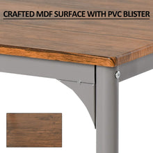 Load image into Gallery viewer, Charming 5pc Modern Wooden Counter Dining Kitchen Table Set 1 Table 4 Chairs Metal Legs Brown