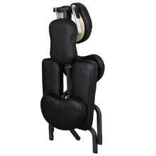Load image into Gallery viewer, Portable Folding Massage Chair in Black Padded PU Leather for Travel, Spa and Beauty Salons