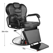 Load image into Gallery viewer, Reclining All Purpose Hydraulic Recline Barber Chair Salon Beauty Spa Heavy Duty Equipment
