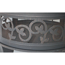 Load image into Gallery viewer, 26" Round Steel Fire Pit Antique Bronze Wood Burning Heater Backyard Patio Fireplace