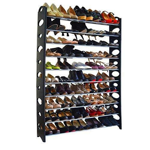 Shoe Rack Free Standing Closet Storage Shelf
